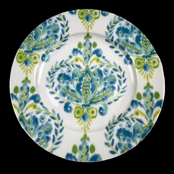 Johara by Dena Home Set of 4 Porcelain Salad Plates 8" Blue Yellow - Picture 9 of 9